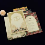 FMC-MMC-Luxury Lotus Padded Wedding Invite 461