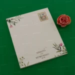 FMC-MMC-Beautiful Floral Vellum Wedding Invite 468