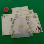 FMC-MMC-Beautiful Floral Vellum Wedding Invite 468