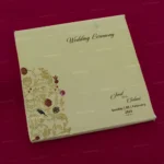 FMC-MMC-Vibrant Floral Padded Wedding Card 479