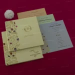 FMC-MMC-Vibrant Floral Padded Wedding Card 479