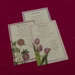 FMC-MMC-Elegant Floral Matte Wedding Card 483