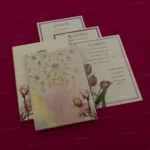 FMC-MMC-Elegant Floral Matte Wedding Card 483