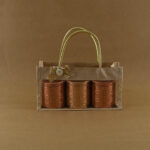 RG-Perfect 3 Jars Jute Hamper Bag MB-17