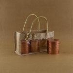 RG-Perfect 3 Jars Jute Hamper Bag MB-17
